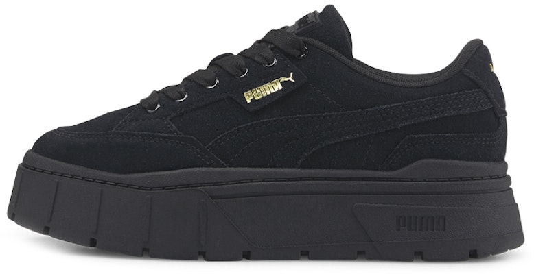 (Women) Puma Mayze Stack Suede 'Black Gold' 383983-01 Buy (Women) Puma Mayze Stack Suede 'Black Gold' 383983-01