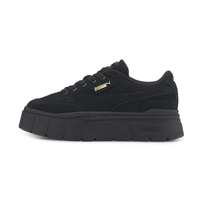 (W) Puma Mayze Stack Suede 'Black Gold'