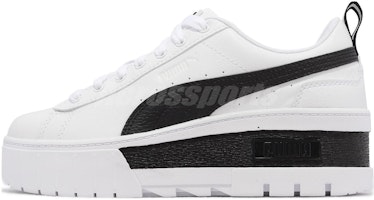 (Women) Puma Mayze Wedge 'White Black' 386273-01 (Women) Puma Mayze Wedge 'White Black' 386273-01