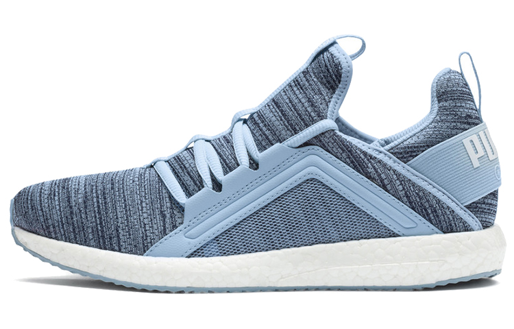 (Women) Puma Mega Energy Heather Knit Low-top Running Shoes Blue/White 191096-01