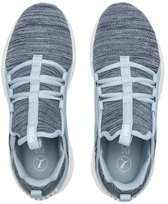(Women) Puma Mega Energy Heather Knit Low-top Running Shoes Blue/White 191096-01 Lookbook (Women) Puma Mega Energy Heather Knit Low-top Running Shoes Blue/White 191096-01