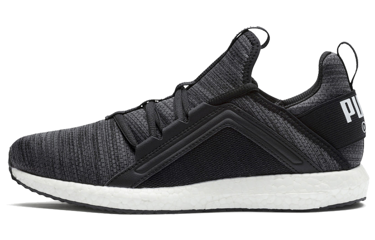 (Women) Puma Mega Energy Heather Knit Low-top Running Shoes Black/White 191096-05