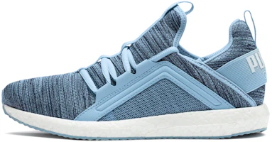 (Women) Puma Mega Energy Heather Knit Low-top Running Shoes Blue/White 191096-01 (Women) Puma Mega Energy Heather Knit Low-top Running Shoes Blue/White 191096-01
