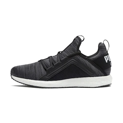 (W) Puma Mega Energy Heather Knit Low-top Running Shoes Black/White
