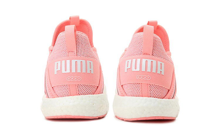 (W) Puma Mega Nrgy Knit Low Running Shoes Pink/White 圖 4