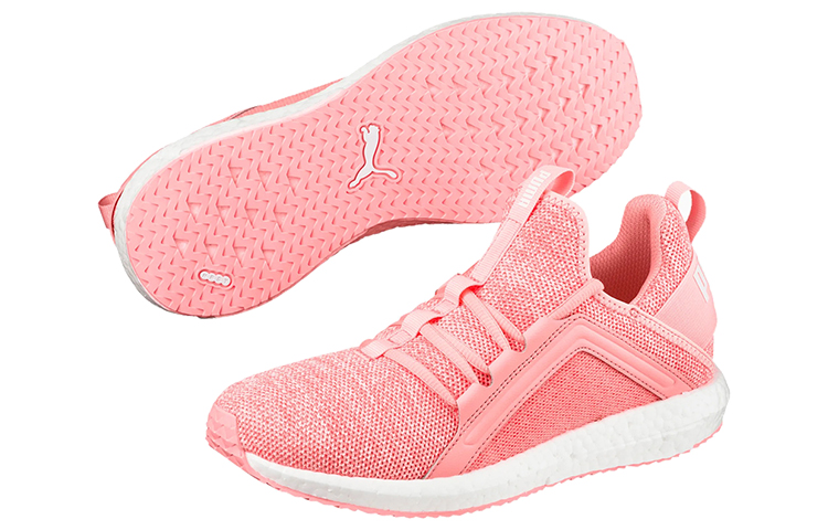 (W) Puma Mega Nrgy Knit Low Running Shoes Pink/White 圖 5