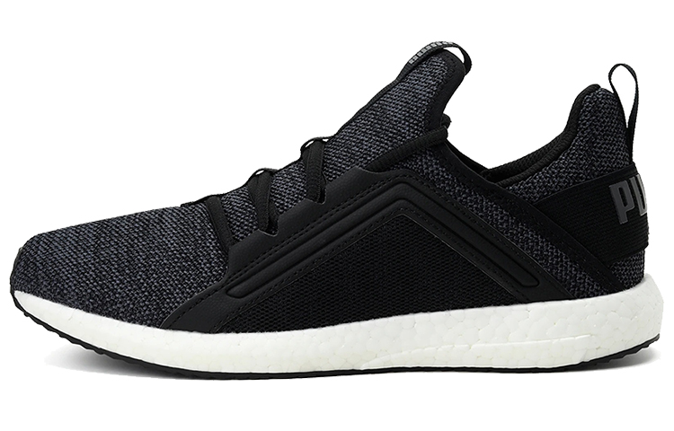 (Women) Puma Mega Nrgy Knit Low Running Shoes Black/White 190373-01