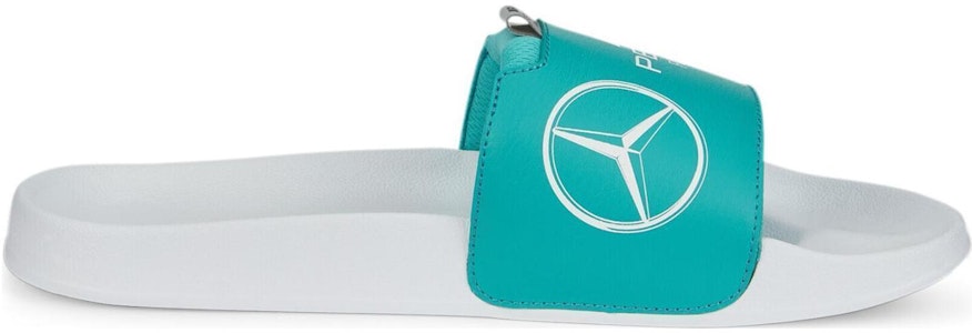 PUMA Mercedes Amg Petronas F1 一字拖鞋 女款 白綠 Order PUMA Mercedes Amg Petronas F1 一字拖鞋 女款 白綠