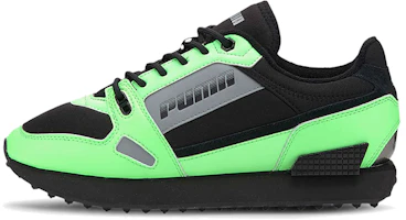 (Women) Puma Mile Rider Bright Peaks Black/Green/Grey Low sneakers 374113-02 (Women) Puma Mile Rider Bright Peaks Black/Green/Grey Low sneakers 374113-02