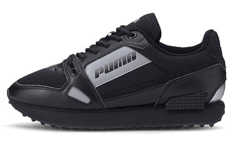 (Women) Puma Mile Rider Bright Peaks Low-Top Sneakers Black/Grey 374113-01