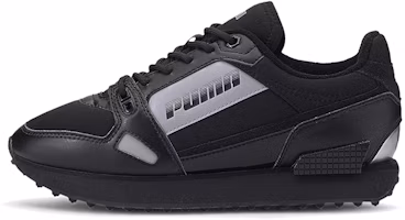 (Women) Puma Mile Rider Bright Peaks Low-Top Sneakers Black/Grey 374113-01 (Women) Puma Mile Rider Bright Peaks Low-Top Sneakers Black/Grey 374113-01