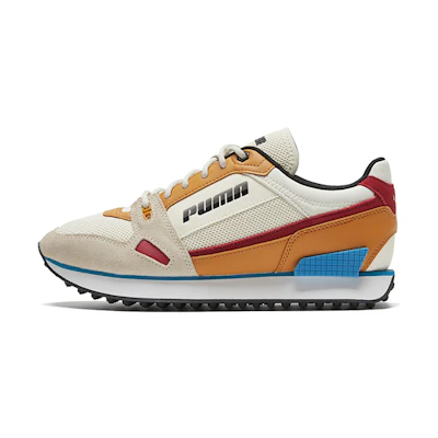 (W) Puma Mile Rider Rf Khaki/Yellow/White Low sneakers
