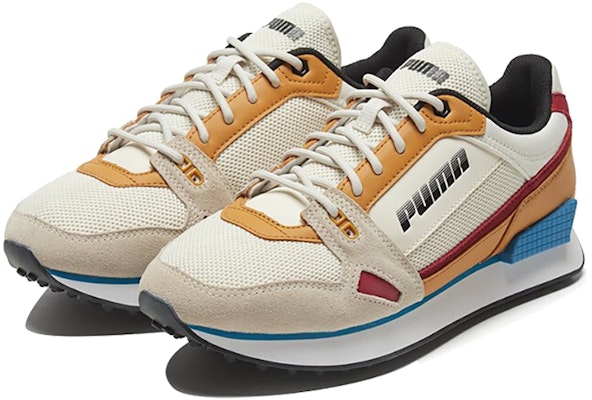 (W) Puma Mile Rider Rf Khaki/Yellow/White Sneakers Rendah 375836-01 Lookbook (W) Puma Mile Rider Rf Khaki/Yellow/White Sneakers Rendah 375836-01