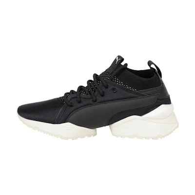 (W) Puma Muse Maia Knit PRM Black Whisper White