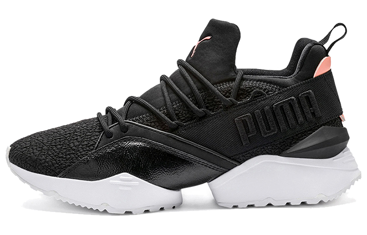 (Women) Puma Muse Maia Low-top Running Shoes Black/White 369197-03