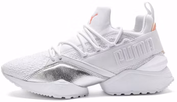 (Women) Puma Muse Maia Low Top Running Shoes White 369197-01 (Women) Puma Muse Maia Low Top Running Shoes White 369197-01