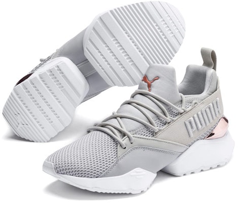 Puma Muse Maia Metallic Rose 減震防滑運動鞋 女款 灰 Lookbook Puma Muse Maia Metallic Rose 減震防滑運動鞋 女款 灰