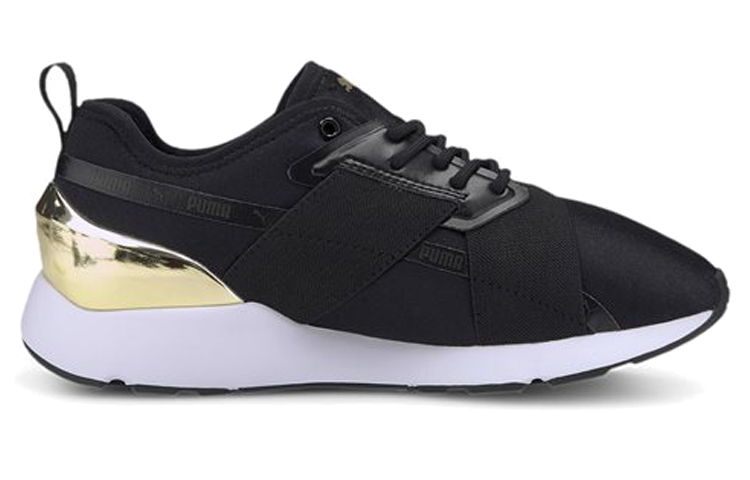 Order (W) 푸마 뮤즈 X-2 메탈릭 '블랙 팀 골드' 370838-07