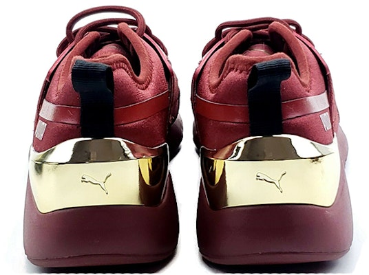 Puma Muse X-2 金屬減震防滑低幫運動鞋 女款 紅金色 Shop Puma Muse X-2 金屬減震防滑低幫運動鞋 女款 紅金色