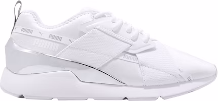 (Women) Puma Muse X-2 Metallic 'White Silver' 370838-02 (Women) Puma Muse X-2 Metallic 'White Silver' 370838-02