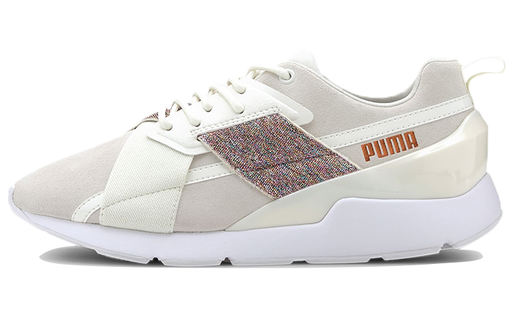 (Women) Puma Muse X-2 Shimmer Sneakers White 372101-02