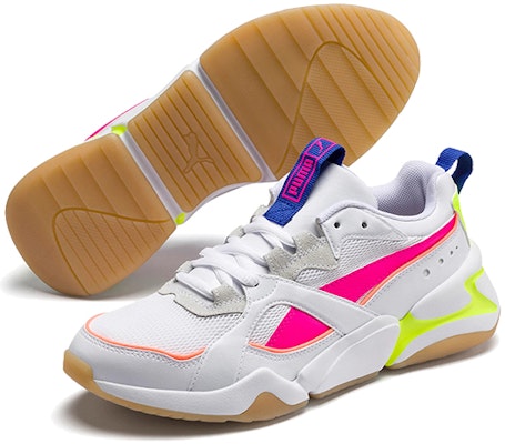 (W) Puma Nova 2 Sneakers Rendah Pink Hijau Putih 370957-08 Lookbook (W) Puma Nova 2 Sneakers Rendah Pink Hijau Putih 370957-08