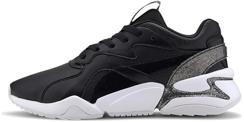 (Women) Puma Nova Glitz Black/White Low sneakers 371722-04 Buy (Women) Puma Nova Glitz Black/White Low sneakers 371722-04