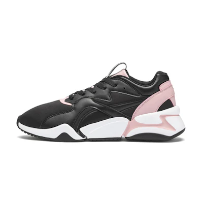 (W) Puma Nova Low Top Running Shoes Black/Pink