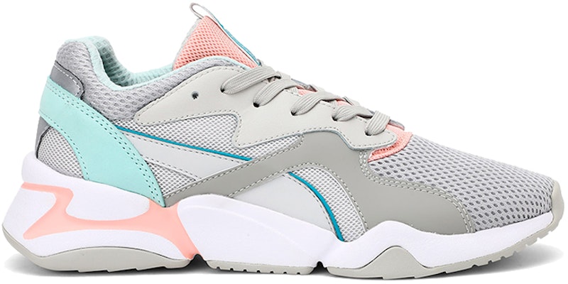 (Women) Puma Nova Mesh Running Shoes Grey/Blue/White 369655-02 Order (Women) Puma Nova Mesh Running Shoes Grey/Blue/White 369655-02