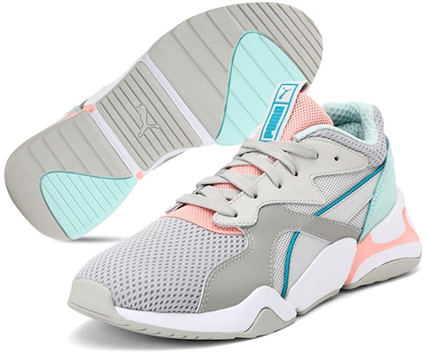 (Women) Puma Nova Mesh Running Shoes Grey/Blue/White 369655-02 Purchase (Women) Puma Nova Mesh Running Shoes Grey/Blue/White 369655-02