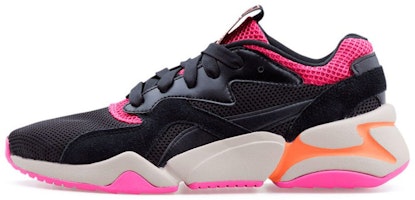 (Women) Puma Nova Urban 90 Running Shoes Black/Pink 369592-01 (Women) Puma Nova Urban 90 Running Shoes Black/Pink 369592-01