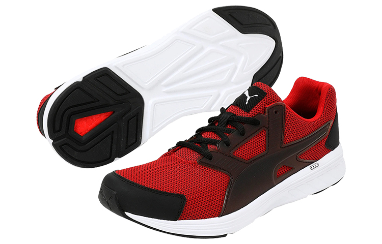 Shop (W) Puma Nrgy Driver Nm Chaussures Running Basses Noir/Blanc/Rouge 191369-05