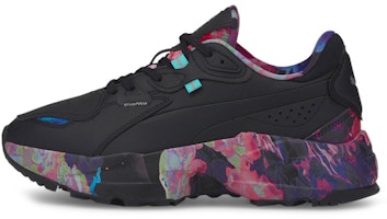 (Women) Puma Orkid 'Floral - Black Elektro Aqua' 384845-01 (Women) Puma Orkid 'Floral - Black Elektro Aqua' 384845-01