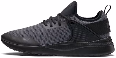 (Women) Puma Pacer Next Cage Knit Running Shoes Black/Grey 366663-04 (Women) Puma Pacer Next Cage Knit Running Shoes Black/Grey 366663-04