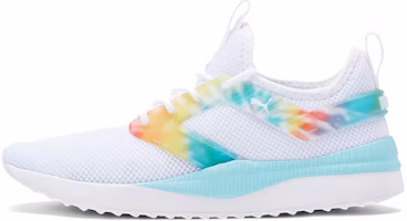 (Women) Puma Pacer Next Excel Tie Dye 'White Blue Yellow' 375896-01 (Women) Puma Pacer Next Excel Tie Dye 'White Blue Yellow' 375896-01