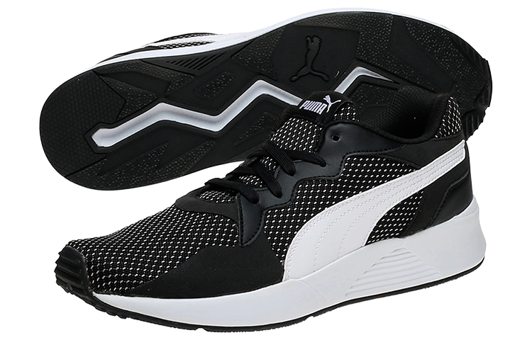 (W) Puma Pacer Plus Low Running Shoes Black/White 圖 4