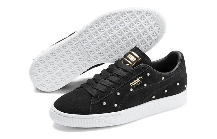 Lookbook (W) Puma Pearl Studs Suede 'Putih Hitam Emas' 369934-01