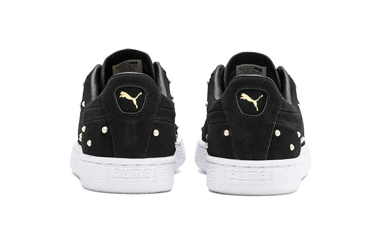 Purchase (W) Puma Pearl Studs Suede 'Putih Hitam Emas' 369934-01