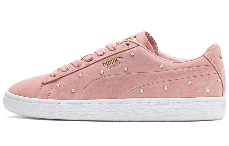 (Women) Puma Pearl Studs Suede Pink/White 369934-02