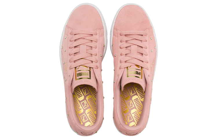 Shop (W) Puma Suede Rosa/Bianco con Borchie Perlate 369934-02
