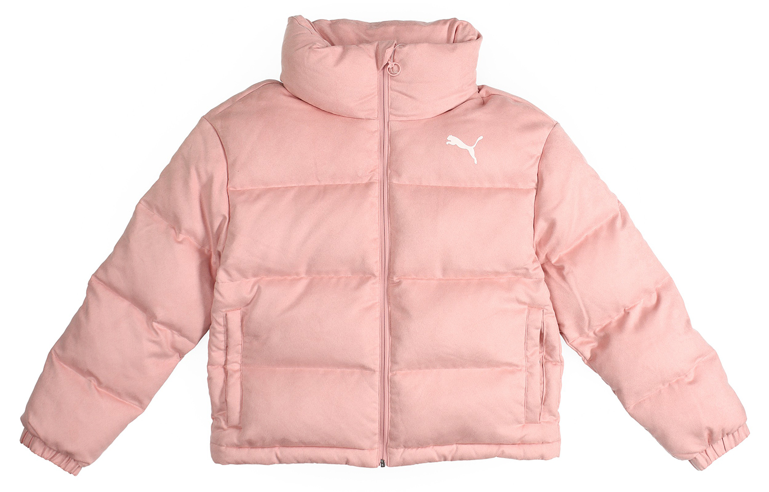 (Women) Puma Pink 480 Style Down Jacket with Stand Collar for Winter 581612-14