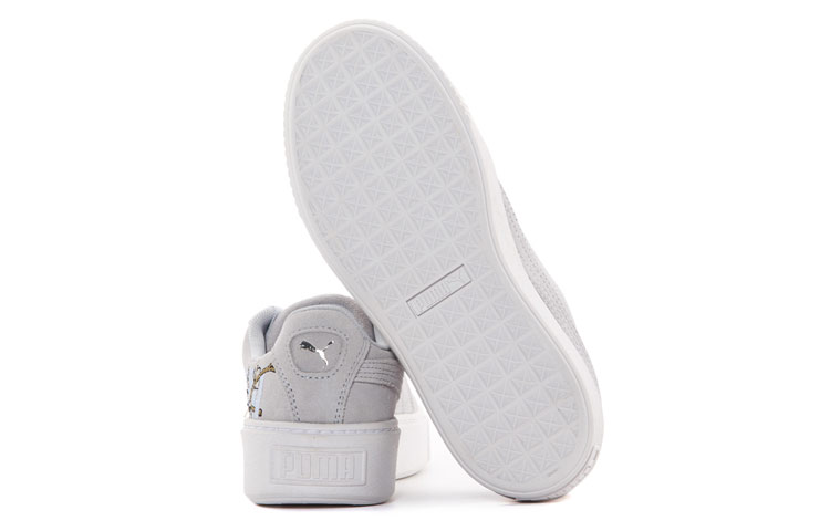 (W) Puma Platform Floral Sneakers Gray/Purple 圖 4