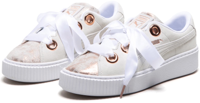 (Women) Puma Platform Kiss Artica 'White Gold' 366707-01 Order (Women) Puma Platform Kiss Artica 'White Gold' 366707-01