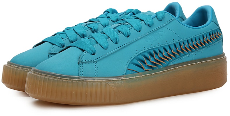 Puma Platform Crafted復古低筒運動板鞋 女款 湖水藍 Lookbook Puma Platform Crafted復古低筒運動板鞋 女款 湖水藍