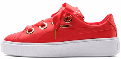 (Women) Puma Platform Kiss Ath Lux Red 366704-03 (Women) Puma Platform Kiss Ath Lux Red 366704-03