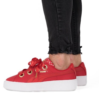 (Women) Puma Platform Kiss Ath Lux Red 366704-03 Sizing (Women) Puma Platform Kiss Ath Lux Red 366704-03