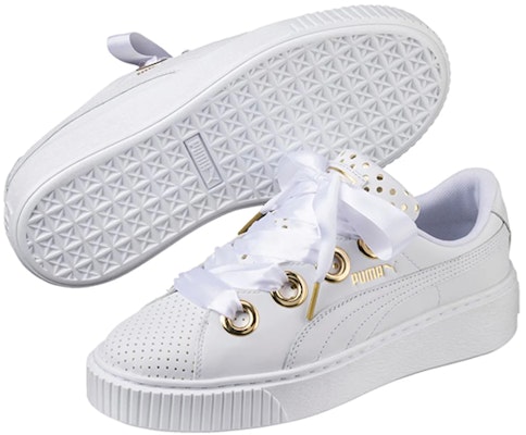 (Women) Puma Platform Kiss Ath Lux White 366704-01 Purchase (Women) Puma Platform Kiss Ath Lux White 366704-01