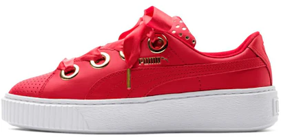 (Women) Puma Platform Kiss Ath Lux Red 366704-03 (Women) Puma Platform Kiss Ath Lux Red 366704-03