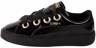 (Women) Puma Platform Kiss Patent 'Black Gold' 366012-01 (Women) Puma Platform Kiss Patent 'Black Gold' 366012-01