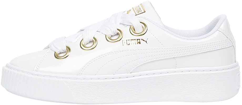(Women) Puma Platform Kiss Patent 'White Gold' 366012-02 Buy (Women) Puma Platform Kiss Patent 'White Gold' 366012-02